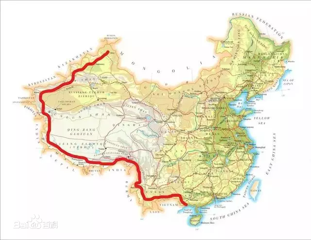 Guangxi border highway of New National Highway 219